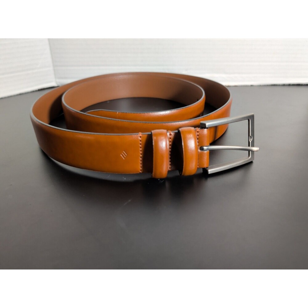 JOSEPH ABBOUD ITALIAN LEATHER BROWN DRESS BELT MENS SIZE 46/115 NWOT